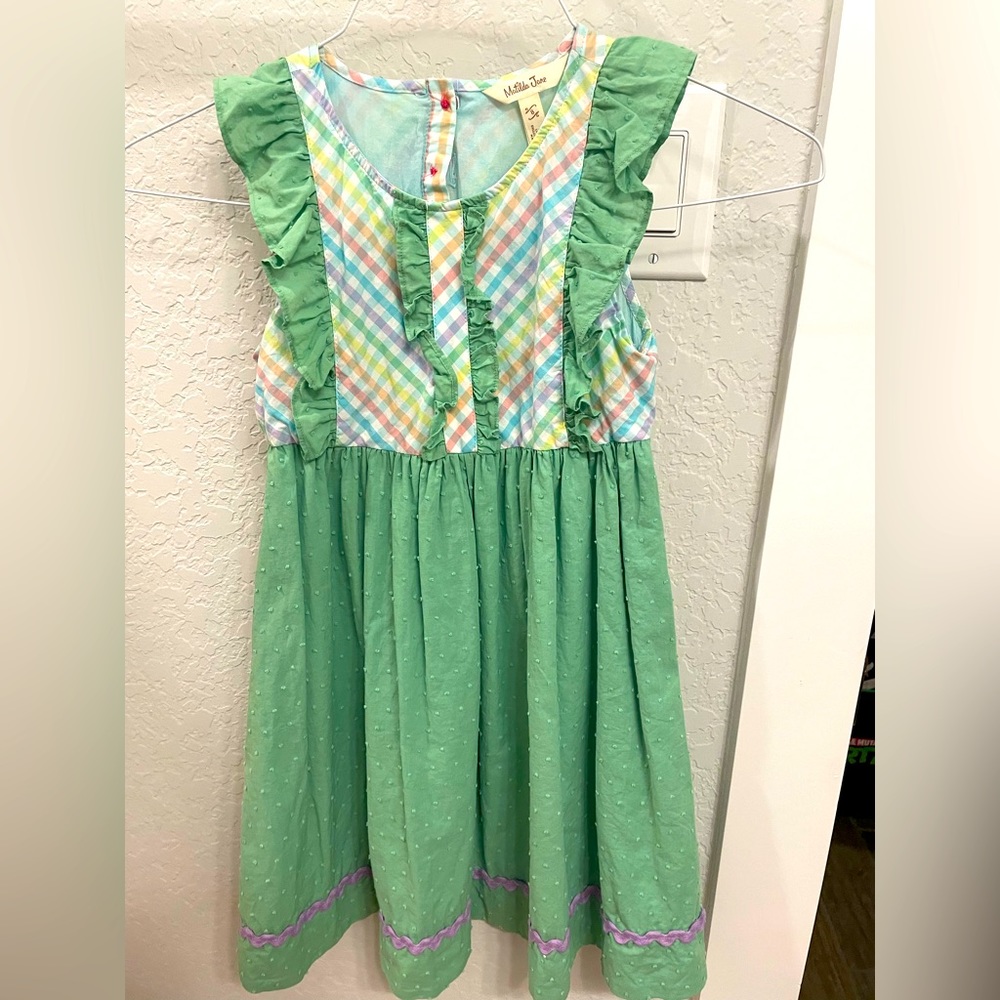 Matilda Jane green rainbow dress